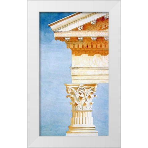 Study of Base, Capital and Entablature White Modern Wood Framed Art Print by Postolle, Victor