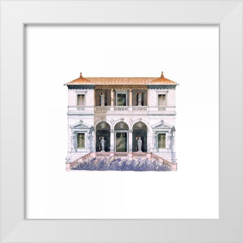 Facade Detail, Art Conservatory White Modern Wood Framed Art Print by Postolle, Victor