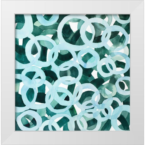 ABSTRACT CIRCLES White Modern Wood Framed Art Print by Atelier B Art Studio