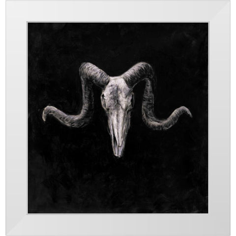 Skeletons Skulls Grunge Style White Modern Wood Framed Art Print by Atelier B Art Studio