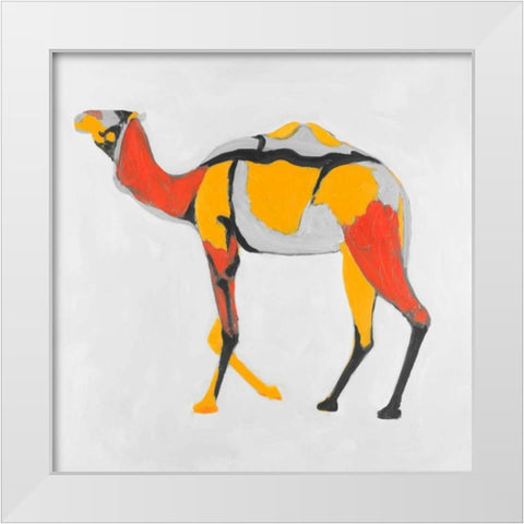 Abstract Dromedary White Modern Wood Framed Art Print by Atelier B Art Studio