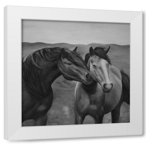 TENDERNESS White Modern Wood Framed Art Print by Atelier B Art Studio