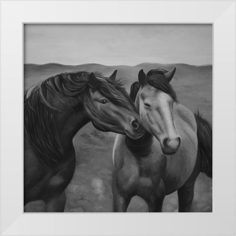TENDERNESS White Modern Wood Framed Art Print by Atelier B Art Studio