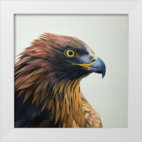 BROWN-HEADED EAGLE White Modern Wood Framed Art Print by Atelier B Art Studio