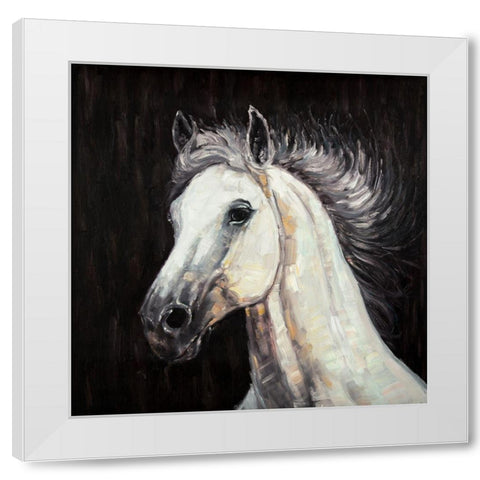 WHITE STAR White Modern Wood Framed Art Print by Atelier B Art Studio