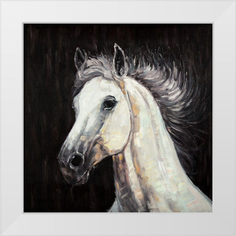WHITE STAR White Modern Wood Framed Art Print by Atelier B Art Studio