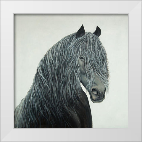 WILD HEART White Modern Wood Framed Art Print by Atelier B Art Studio