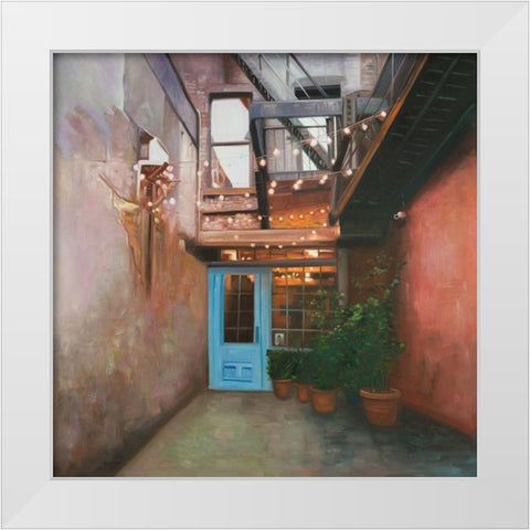 COZY LITTLE PLACE White Modern Wood Framed Art Print by Atelier B Art Studio