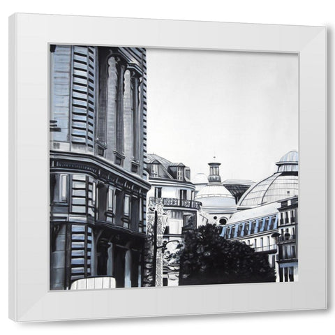 HISTORIC DOWNTOWN White Modern Wood Framed Art Print by Atelier B Art Studio