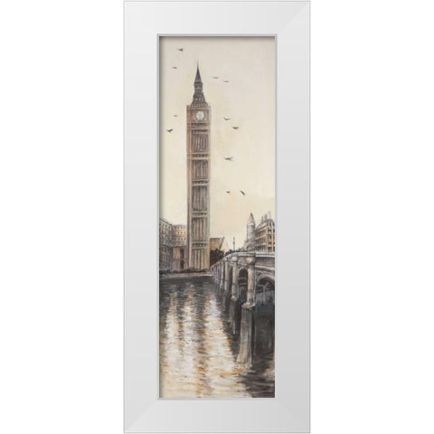 Big Ben in London White Modern Wood Framed Art Print by Atelier B Art Studio