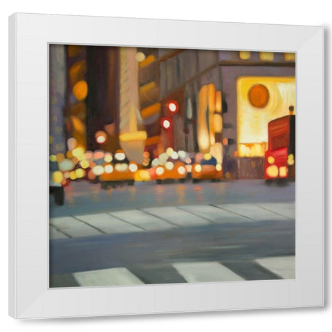 BLURRED VIEW OF NEW YORK White Modern Wood Framed Art Print by Atelier B Art Studio