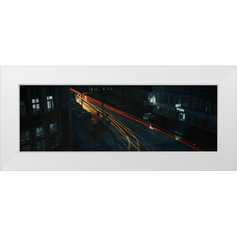 DOWNTOWN White Modern Wood Framed Art Print by Atelier B Art Studio