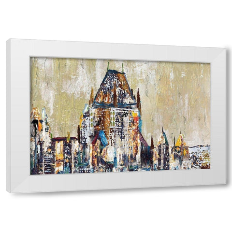 ABSTRACT CHÃ¢TEAU FRONTENAC White Modern Wood Framed Art Print by Atelier B Art Studio