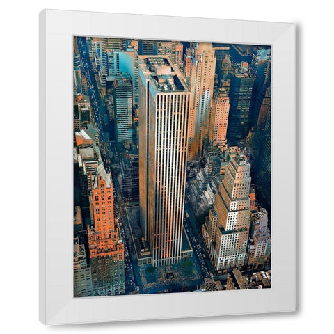 GENERAL MOTORS BUILDING White Modern Wood Framed Art Print by Atelier B Art Studio