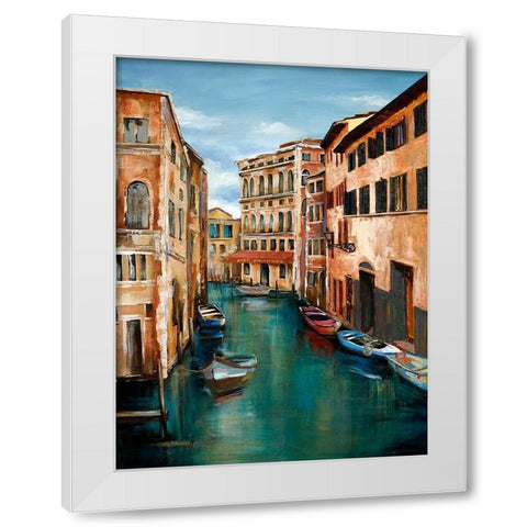 MAGICAL VENICE CANAL White Modern Wood Framed Art Print by Atelier B Art Studio