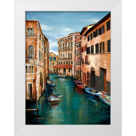 MAGICAL VENICE CANAL White Modern Wood Framed Art Print by Atelier B Art Studio