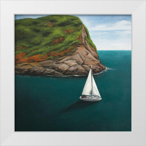 AT SEDA IN PORTO VENERE White Modern Wood Framed Art Print by Atelier B Art Studio