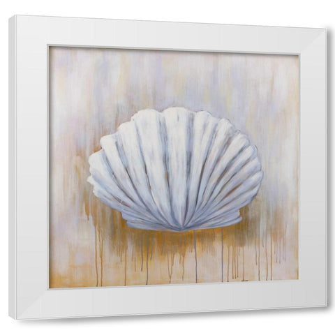 Feston Shell White Modern Wood Framed Art Print by Atelier B Art Studio