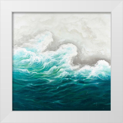 Seaside White Modern Wood Framed Art Print by Atelier B Art Studio
