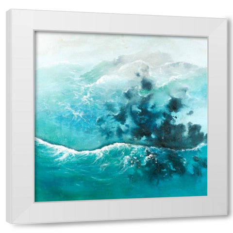 Seaside of the Caribbean White Modern Wood Framed Art Print by Atelier B Art Studio