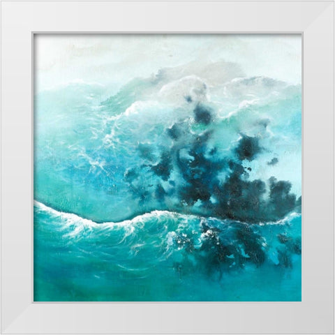 Seaside of the Caribbean White Modern Wood Framed Art Print by Atelier B Art Studio