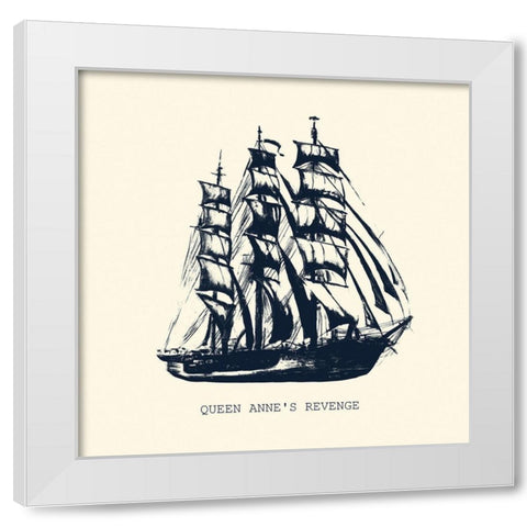 OLD BOAT White Modern Wood Framed Art Print by Atelier B Art Studio