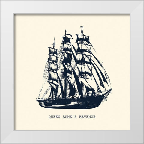 OLD BOAT White Modern Wood Framed Art Print by Atelier B Art Studio