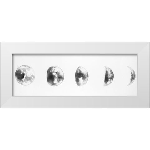 BLACK AND WHITE ECLIPSE White Modern Wood Framed Art Print by Atelier B Art Studio