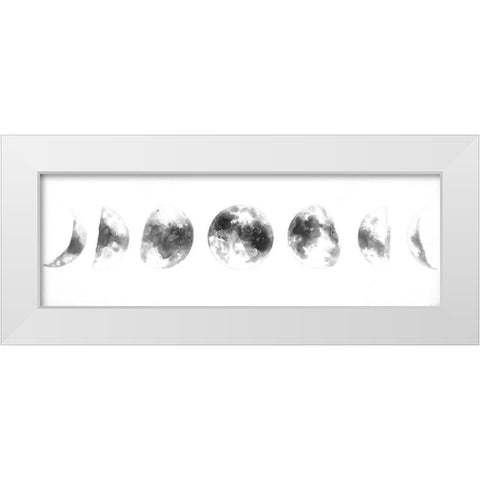 ECLIPSE IN SEVERAL PHASES White Modern Wood Framed Art Print by Atelier B Art Studio