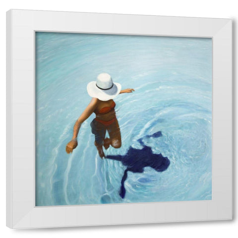 ON VACATION White Modern Wood Framed Art Print by Atelier B Art Studio