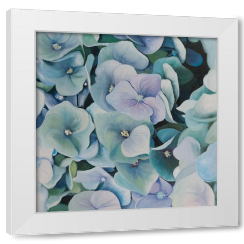 Hydrangea Plant White Modern Wood Framed Art Print by Atelier B Art Studio