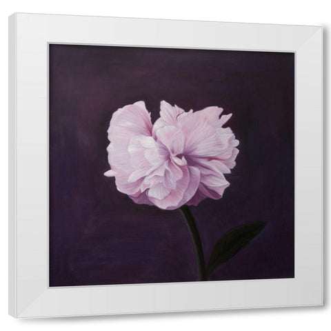 BEAUTIFUL PINK FLOWER White Modern Wood Framed Art Print by Atelier B Art Studio