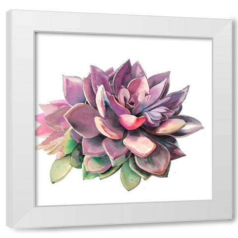 SUCCULENT White Modern Wood Framed Art Print by Atelier B Art Studio