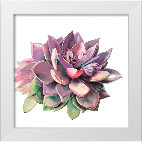 SUCCULENT White Modern Wood Framed Art Print by Atelier B Art Studio