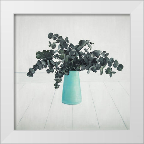 BOUQUET OF EUCALYPTUS White Modern Wood Framed Art Print by Atelier B Art Studio