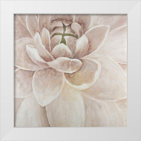 Delicate Chrysanthemum White Modern Wood Framed Art Print by Atelier B Art Studio