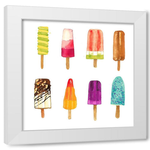 ICED LOLLIPOP White Modern Wood Framed Art Print by Atelier B Art Studio