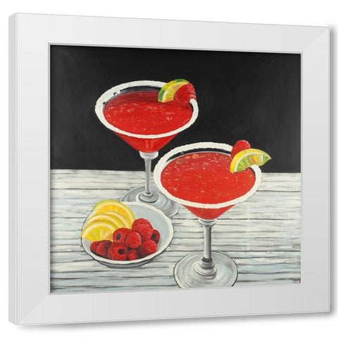 TWO COSMOPOLITAN White Modern Wood Framed Art Print by Atelier B Art Studio