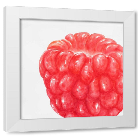 Raspberry White Modern Wood Framed Art Print by Atelier B Art Studio
