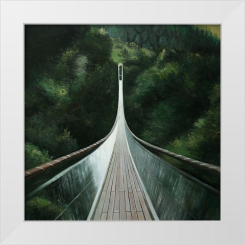 STEEP BRIDGE White Modern Wood Framed Art Print by Atelier B Art Studio