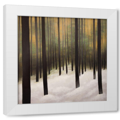 SILENT FOREST White Modern Wood Framed Art Print by Atelier B Art Studio