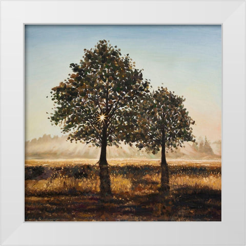 TREES IN THE COUNTRYSIDE White Modern Wood Framed Art Print by Atelier B Art Studio