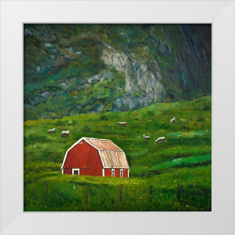 LIFE IN THE COUNTRYSIDE White Modern Wood Framed Art Print by Atelier B Art Studio