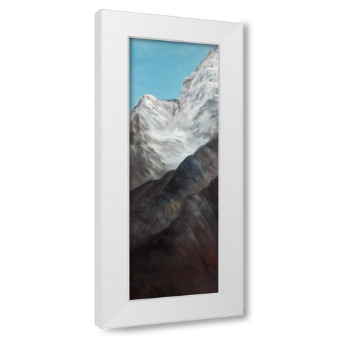 Emblematic of the Himalayan Peaks White Modern Wood Framed Art Print by Atelier B Art Studio