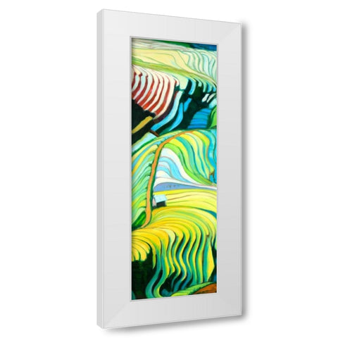 Terraced Rice Fiedls to Vietnam White Modern Wood Framed Art Print by Atelier B Art Studio
