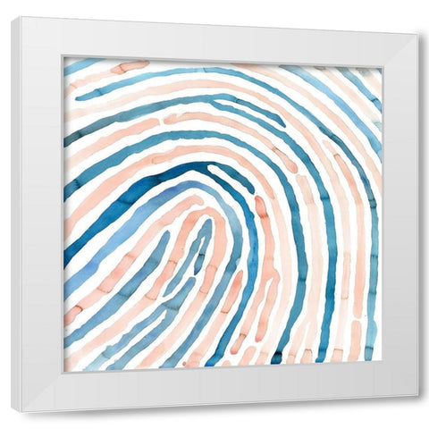 FINGERPRINT White Modern Wood Framed Art Print by Atelier B Art Studio