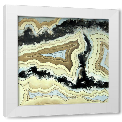 LACE AGATE White Modern Wood Framed Art Print by Atelier B Art Studio
