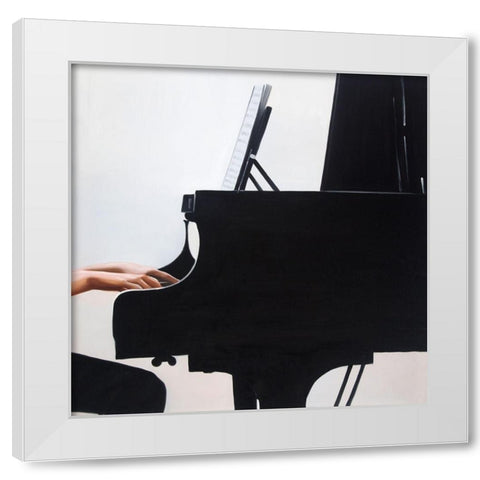 MELODY White Modern Wood Framed Art Print by Atelier B Art Studio