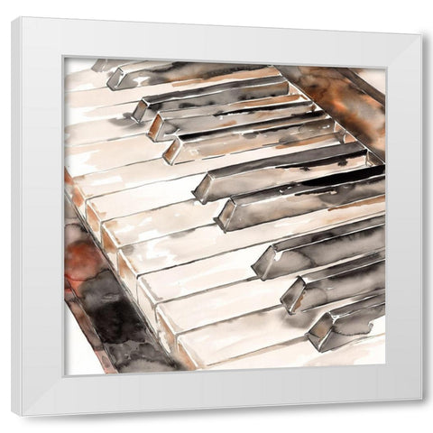 PIANO White Modern Wood Framed Art Print by Atelier B Art Studio