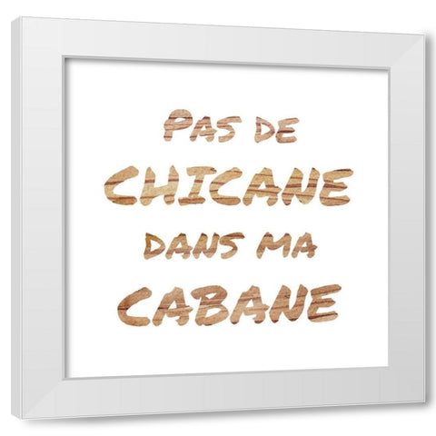 NO DISPUTE IN MY HOUSE White Modern Wood Framed Art Print by Atelier B Art Studio